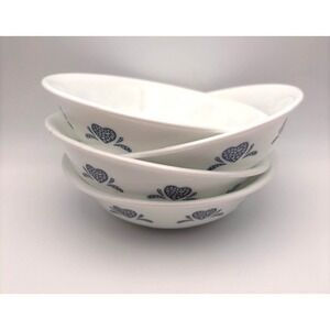 Corelle BLUE HEARTS Fruit Dessert Bowls Berry Sponge 5.5" EUC - Set of 4